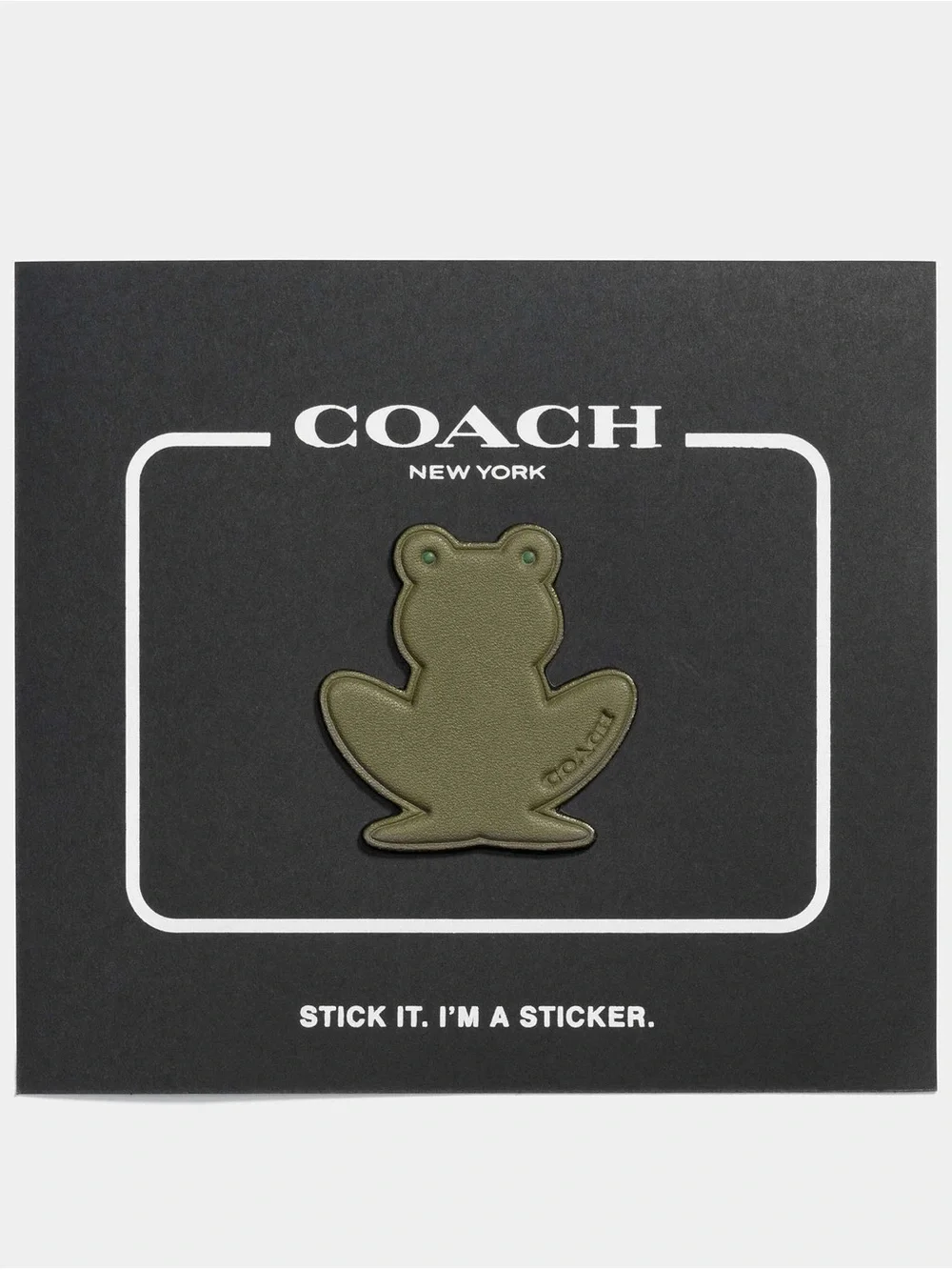 New Coach Green Leather Frog Sticker Decal 24048